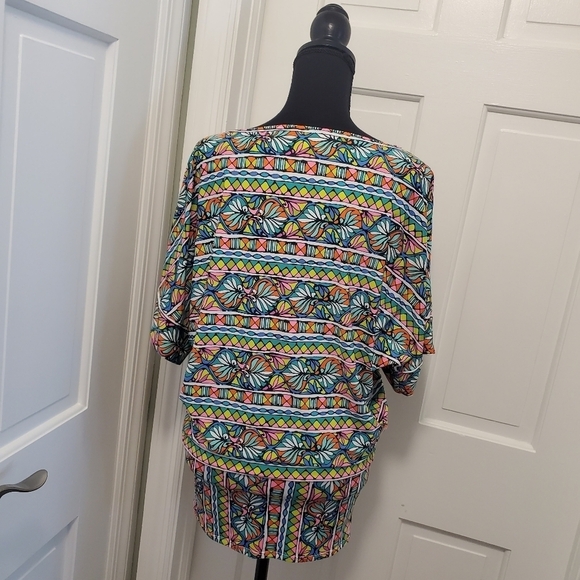 Trina Turk Swimsuit Coverup, poolside, Beachwear, tropical, colorful Size xs - Picture 6 of 11